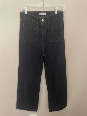 LOFT Dark Wash Wide Leg Jeans Size 2 Full Length